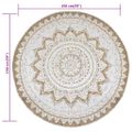 vidaXL Pletený koberček z juty, 150 cm, okrúhly