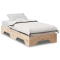 VidaXL Rám postele Bez matraca Stohovateľné 75x190 cm Masívne drevo