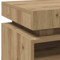 vidaXL Nočné stolíky s LED svetlami 2 ks dub artisan 40x39x48,5 cm