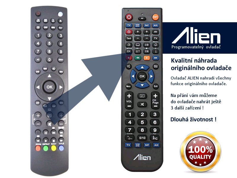 Dialkový ovládač ALIEN Toshiba CT8023