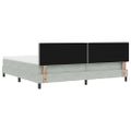 vidaXL Posteľ s pružinovým rámom Svetlosivá 200 x 200 cm Zamat