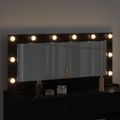 vidaXL Toaletné zrkadlo Čierny dub 100 x 45 x 18 cm Obdĺžnikový
