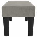 vidaXL Lavička bledosivá 70x30x30 cm zamat