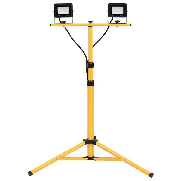 vidaXL LED reflektor so statívom 2x20 W studené biele svetlo