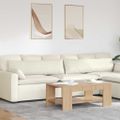 vidaXL Vankúše na pohovku 2 pcs Krémová 145 x 40 cm Kordúrová tkanina