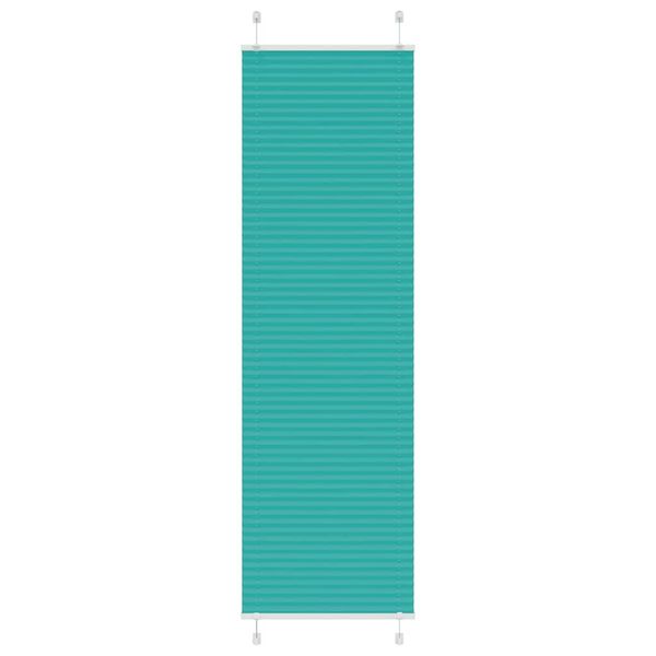 vidaXL Plisovaná roleta petrolejovo zelená 65x200 cm šírka látky 64,4 cm polyester