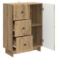 vidaXL Servírovacia skriňa Dub artisan 66 x 34,5 x 90 cm