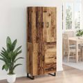 vidaXL Highboard 2 ks Staré drevo 69,5 x 34 x 180 cm