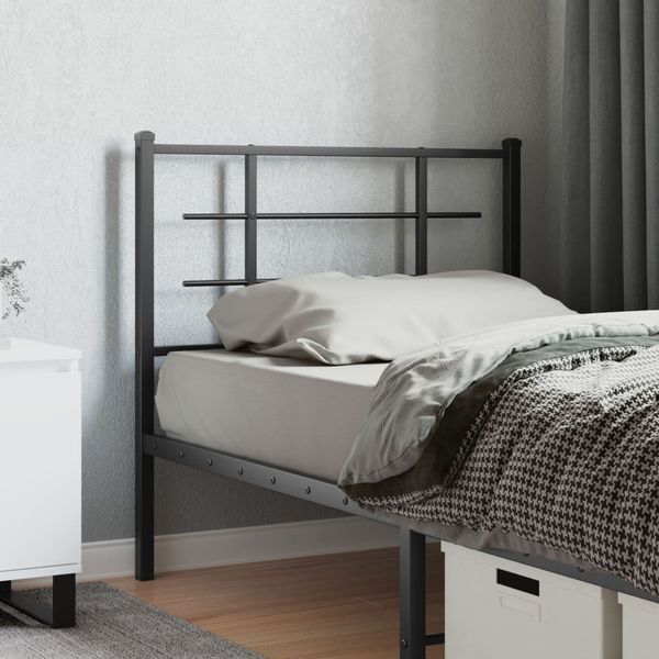 vidaXL Kovové náhradné čelo postele čierne 90 cm