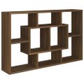 vidaXL Nástenná polica hnedý dub 85x16x52,5 cm spracované drevo