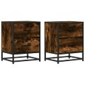 vidaXL Nočné stolíky 2 ks dymový dub 40x31x50 cm kompozitné drevo