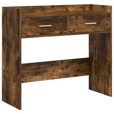 vidaXL Konzolový stôl Dymový dub 90 x 35 x 80 cm Kompozitné drevo
