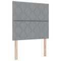 vidaXL LED boxspring posteľ s matracom Svetlosivá 100 x 200 cm Látka
