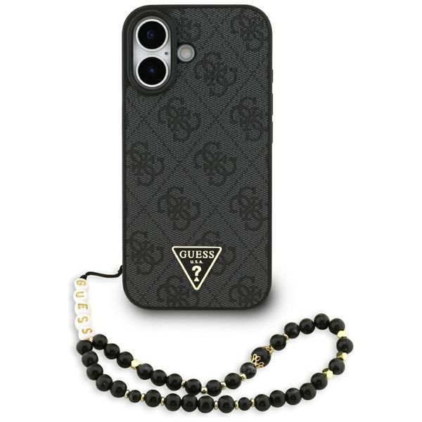 Puzdro Guess 4G Strap Triangle Logo MagSafe pre iPhone 17, čierna