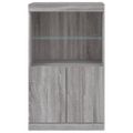 vidaXL Komoda s LED svetlami sivá sonoma 60,5x37x100 cm