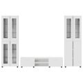 vidaXL Zostava TV skriniek FLORIN 3 ks Vysoký lesk bielej
