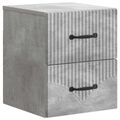 vidaXL Nástenná nočná skrinka Nástenný Betónovo sivá 34,5 x 33 x 40 cm