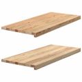 vidaXL Okenný parapet 2 ks 90x40x2 cm neošetrený dubový masív