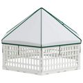 vidaXL 6 panelový psí výbeh 122 x 106,5 x 82 cm Plast Biela Skladací