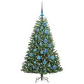 vidaXL Umelý Sklápací Vianočný Stromček Zelená 120 cm PVC a kov