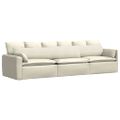 vidaXL Vankúše na pohovku 2 pcs Krémová 200 x 40 cm Kordúrová tkanina