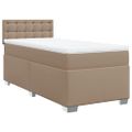vidaXL Boxspring posteľ s matracom kapučínová 90x200 cm umelá koža