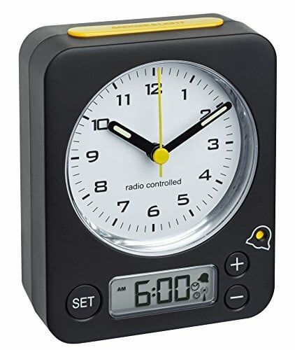 60.1511.01.07 TFA COMBO bezdrôtový budík s digitálnym nastavením, čierno-žltý