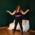 HMS HHW12 PLUS Size obruč so závažím a zoštíhľujúceho pásu BR163 fialová