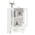 vidaXL Vysoká skrinka biela 69,5x31x115 cm kompozitné drevo