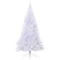 vidaXL Umelý vianočný stromček Biela 240 cm PVC a oceľ