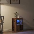 vidaXL LED komoda 41 x 37 x 67 cm Kompozitné drevo Staré drevo