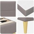 vidaXL Rám postele 140 x 190 cm Sivohnedá