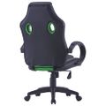 vidaXL Herná stolička zelená umelá koža