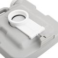 vidaXL Prenosné kempingové WC, sivo biele 10+10 l, HDPE