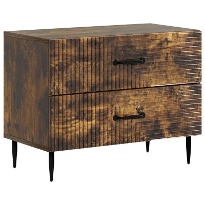vidaXL Nočný stolík Dymový dub 62 x 34,5 x 47,5 cm Kompozitné drevo