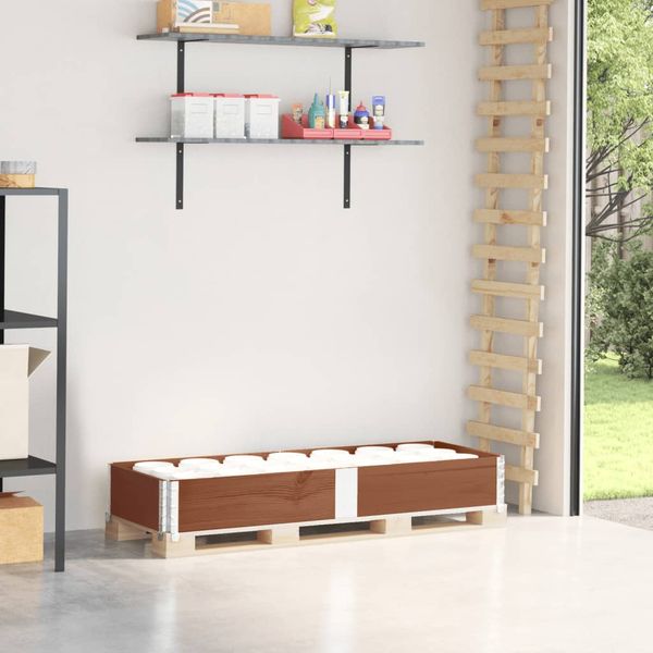 vidaXL Paletová ohrádka hnedá 150x50 cm borovicový masív