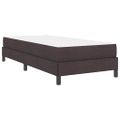 vidaXL Posteľ s pružinovým rámom Tmavohnedá 90 x 190 cm látka