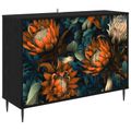 vidaXL Servírovacia skriňa LOCHEM Čierny dub 102 x 33 x 76 cm