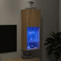 vidaXL TV skrinka s LED svetlami dub sonoma 40,5x30x102 cm