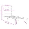 vidaXL Posteľný rám medový drevený masív 75x190cm malé jednolôžko