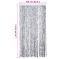 vidaXL Záves proti hmyzu, biely a sivý 100x220 cm, ženilka