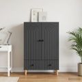 vidaXL Servírovacia skriňa Čierna 66 x 34,5 x 95 cm Kompozitné drevo