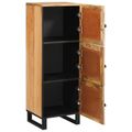 vidaXL Highboard s úložiskom Hnedá 90 x 33 x 75 cm Masívne mango drevo