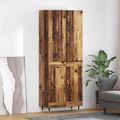 vidaXL Highboard Staré drevo 69,5 x 34 x 180 cm Kompozitné drevo