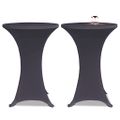 vidaXL Naťahovací návlek na stôl, 2 ks, 60 cm, antracitový