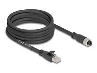 M12 kábel X-kódovaný 8-pinový samica na RJ45 p