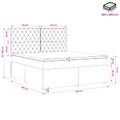 vidaXL LED boxspring posteľ s matracom Tmavosivá 160 x 200 cm Zamat