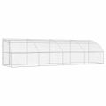 vidaXL Psí kennel 4 ks Strieborná 8 x 2 x 2 m Pozinkovaná oceľ