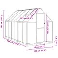 vidaXL Skleník s podkladovým rámom antracitový 334x169x202 cm hliník