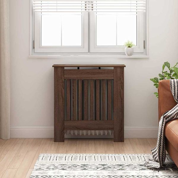 vidaXL Kryt radiátora Hnedý dub 78 x 19 x 81,5 cm Kompozitné drevo